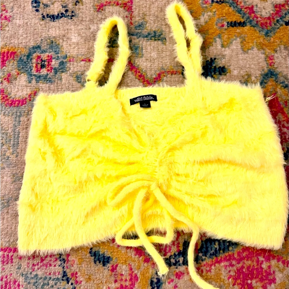 Wild Fable Yellow Fluffy Tank Size Large